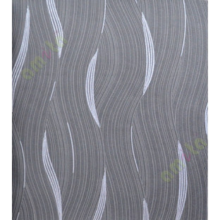 Grey black shiny vertical curved pin lines home decor wallpaper for walls